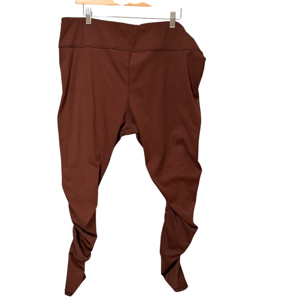 Sweetflexx Women Brown Ruched Resistance Leggings Size 20 NWT High Waist Active